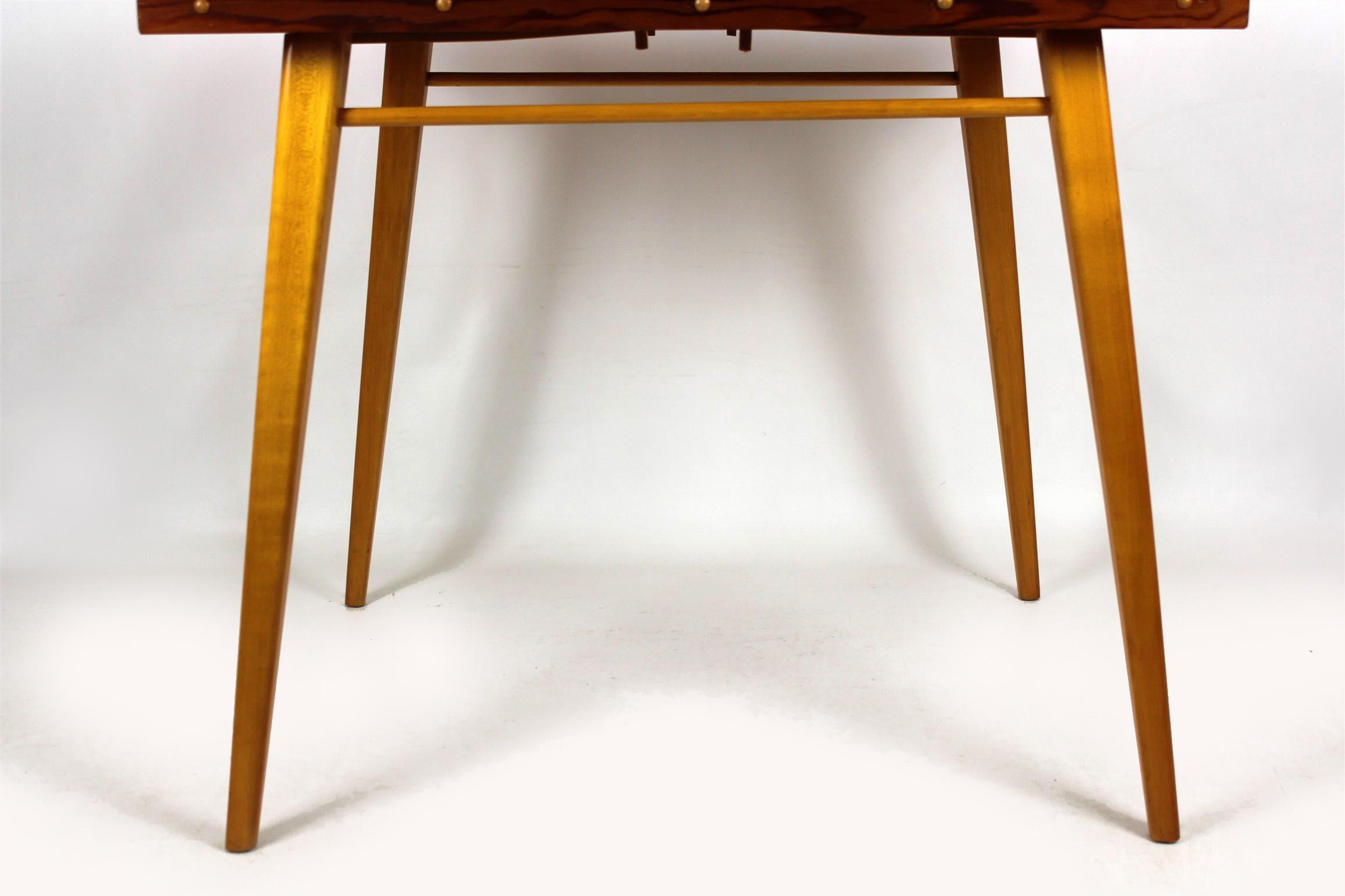 Yellow Formica Folding Dining Table, 1960s In Good Condition In Żory, PL