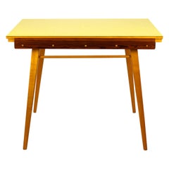 Retro Yellow Formica Folding Dining Table, 1960s