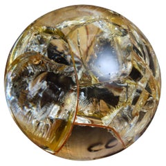 Yellow Fractal Resin Globe