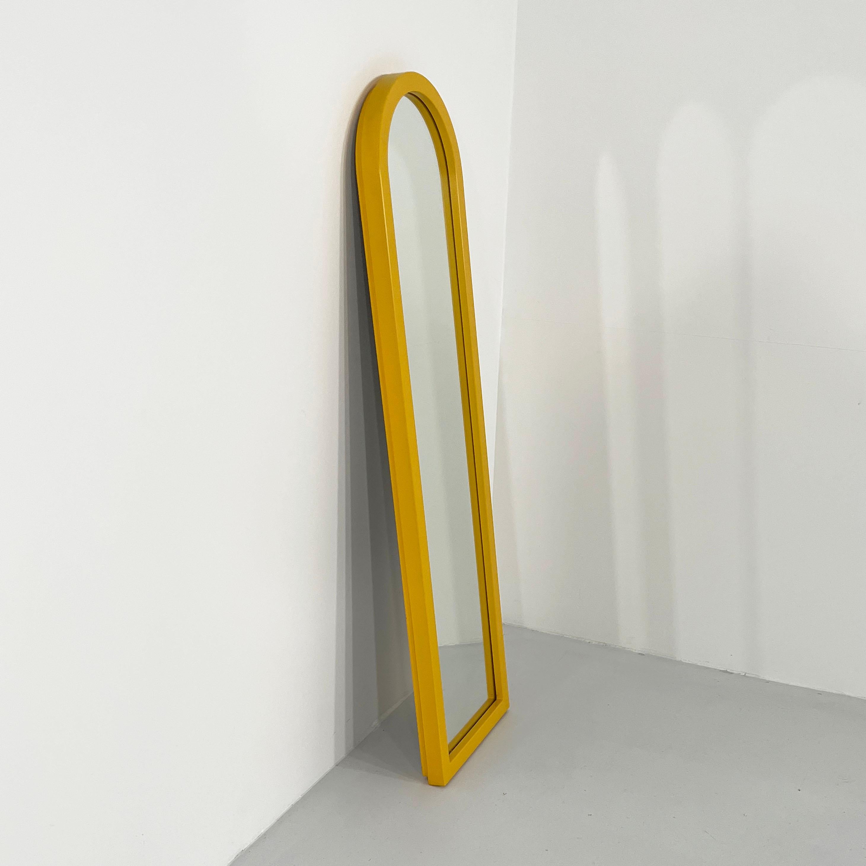 Late 20th Century Yellow Frame Mirror by Anna Castelli Ferrieri for Kartell, 1980s