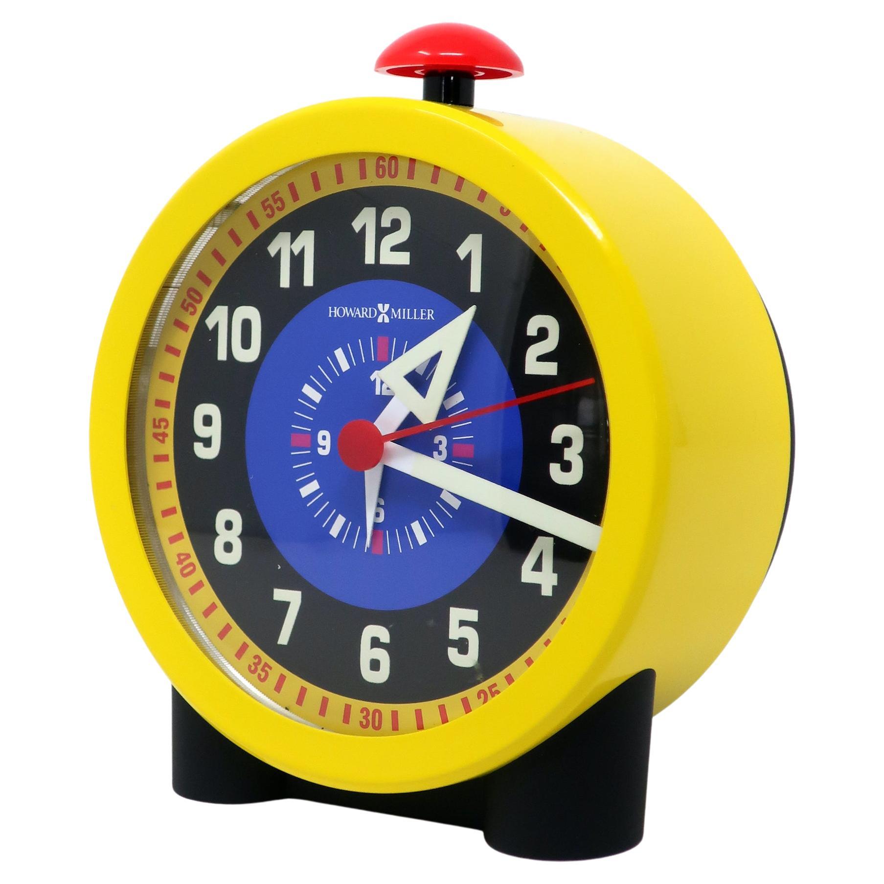 Yellow George Nelson Style Alarm Clark by Howard Miller