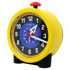 Vintage Yellow George Nelson Style Alarm Clark by Howard Miller