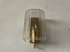 Yellow Glass & Brass Single Sconce by Limburg, 1960s, Germany