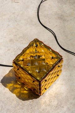 Yellow Glass Lamp