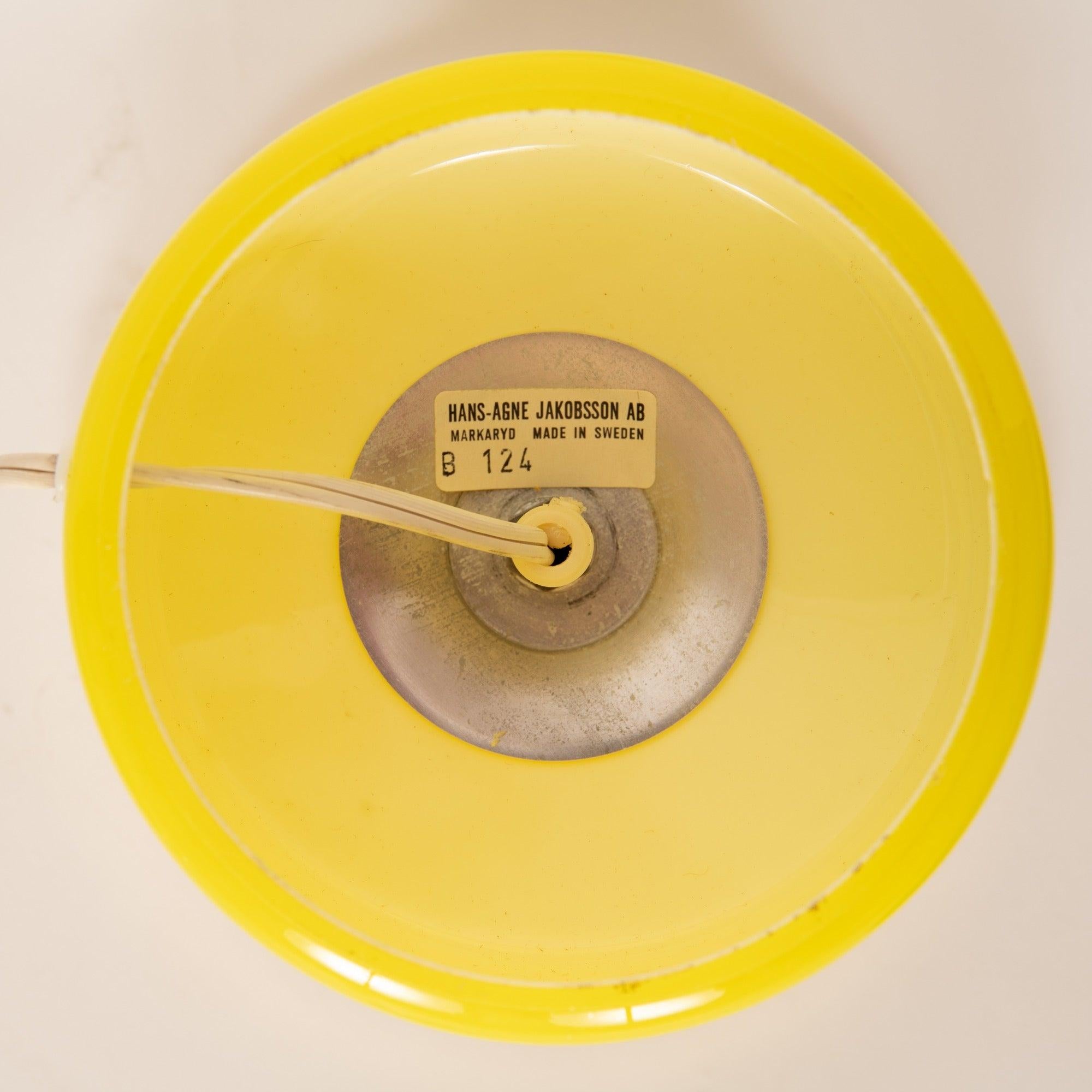 Swedish Yellow Glass Lantern Lamp by Hans-Agne Jakobsson for Markaryd For Sale