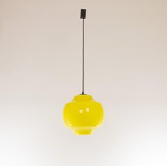Yellow Glass Pendant by Alessandro Pianon for Vistosi, 1960s