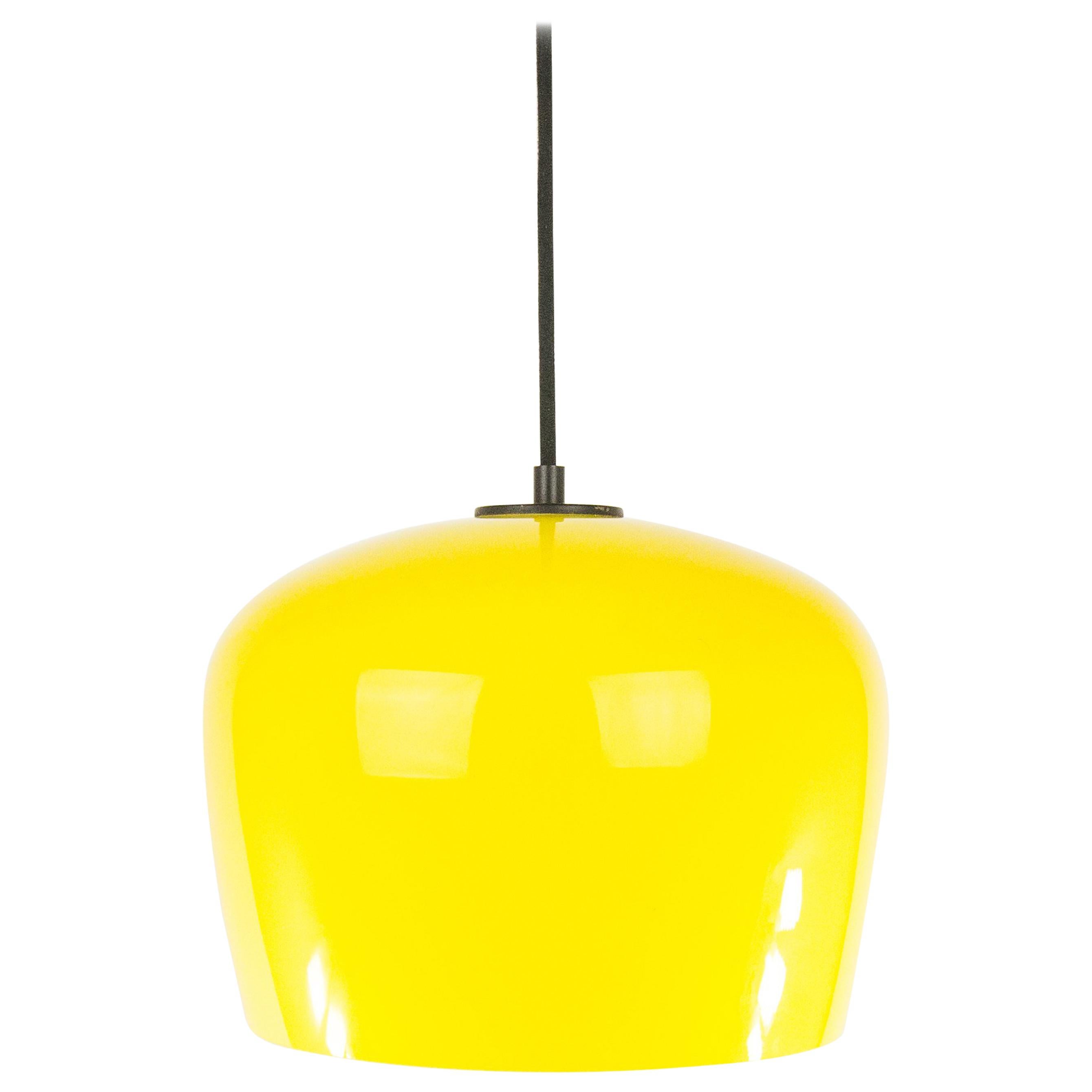 Yellow Glass pendant by Alessandro Pianon for Vistosi, 1960s