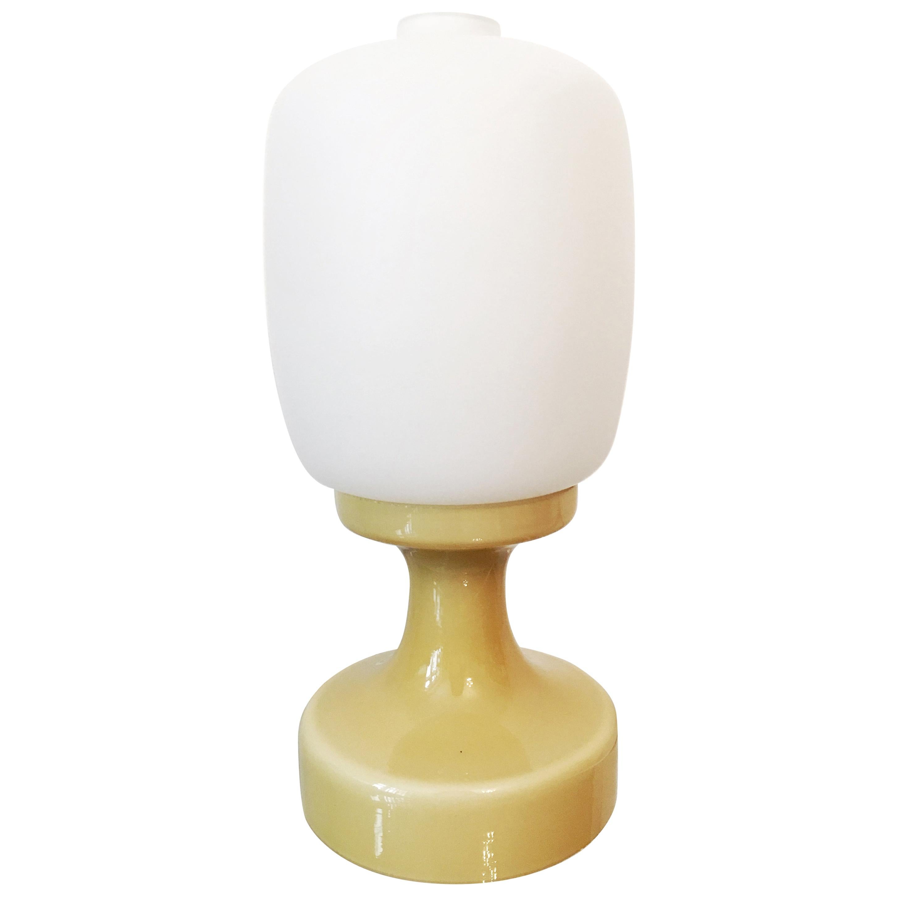 Yellow Glass Table Lamp by Ivan Jakes, 1960s For Sale