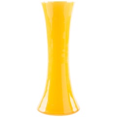 Yellow Glass Vase, Northern Europe, 1970