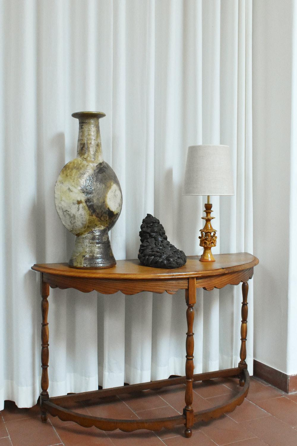 Lampe en céramique émaillée jaune, années 1970 Excellent état - En vente à Lisboa, PT