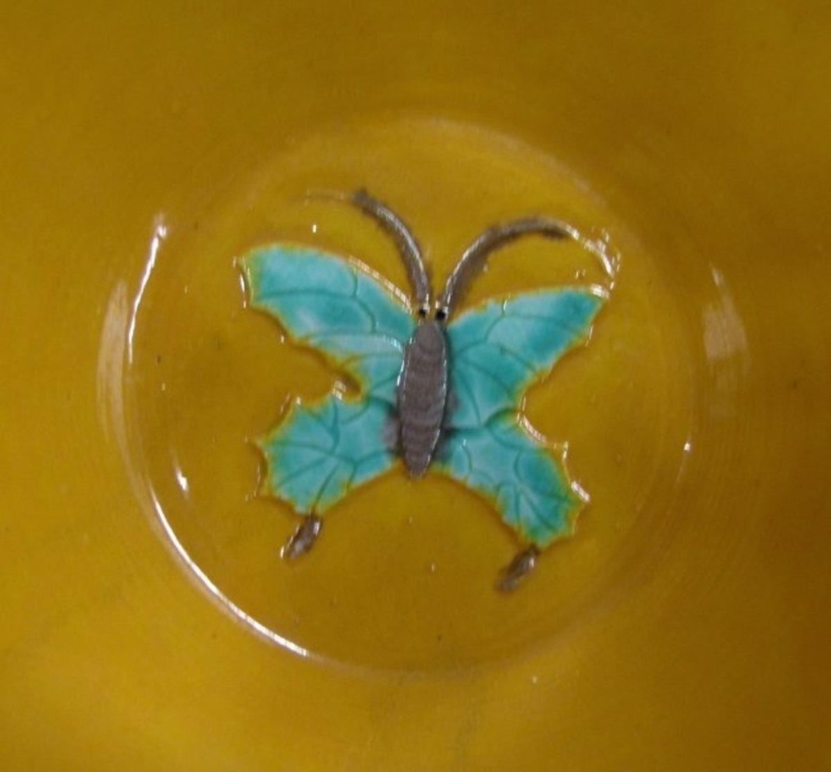 20th Century Yellow Glazed Porcelain Bowl For Sale