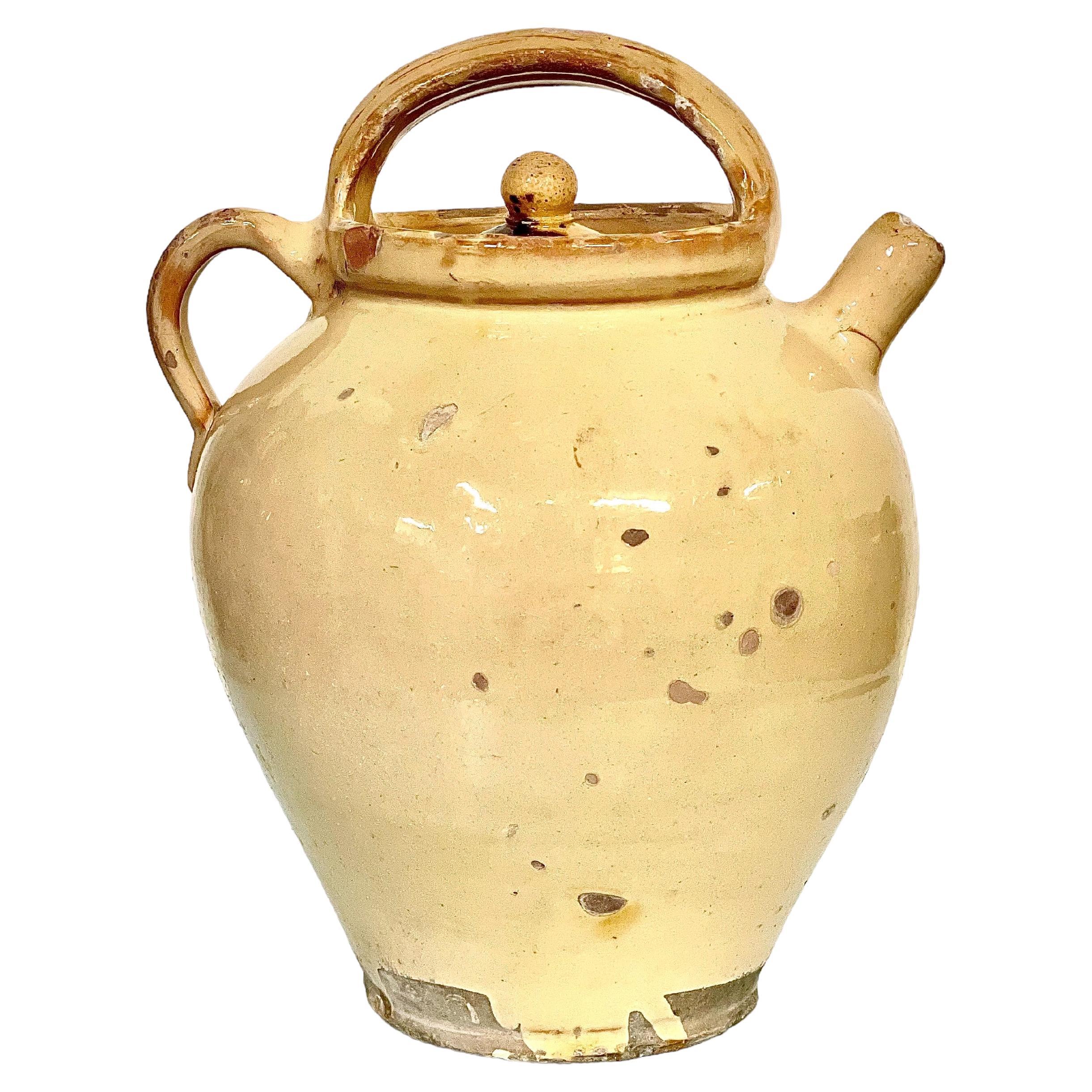 Glazed Water 'Cruche' with Lid