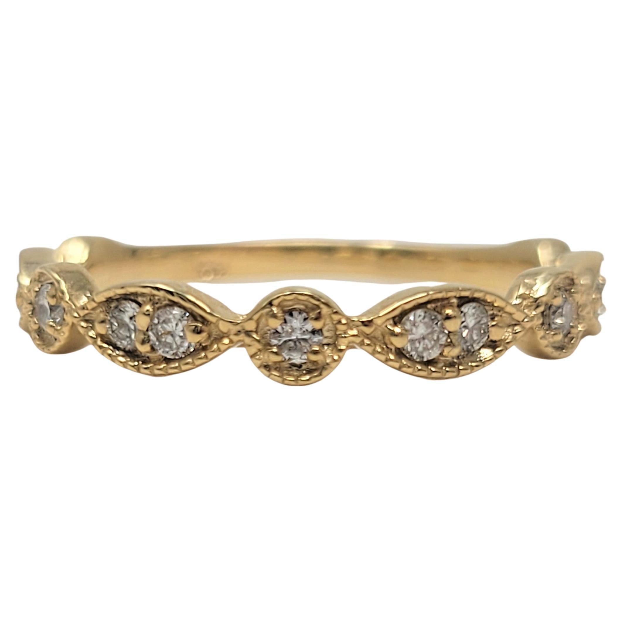 Yellow Gold 0.25 Carat Diamond Dot Marquise Ring