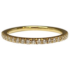 Yellow Gold 0.25 Carat Diamond Pave Wedding Band