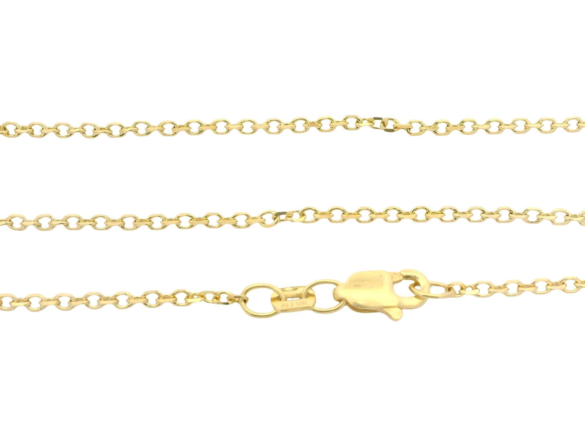 Yellow Gold 0.50ctw Diamond Blue Enamel Open Work Slide Ribbon Pendant Necklace For Sale 6