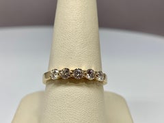Yellow Gold 1/2 Carat 5-Stone Diamond Wedding Band