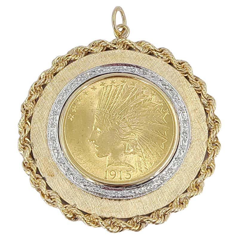 Custom Diamond Gold Coin Bezel for Your Coins, Ben Dannie For Sale at ...