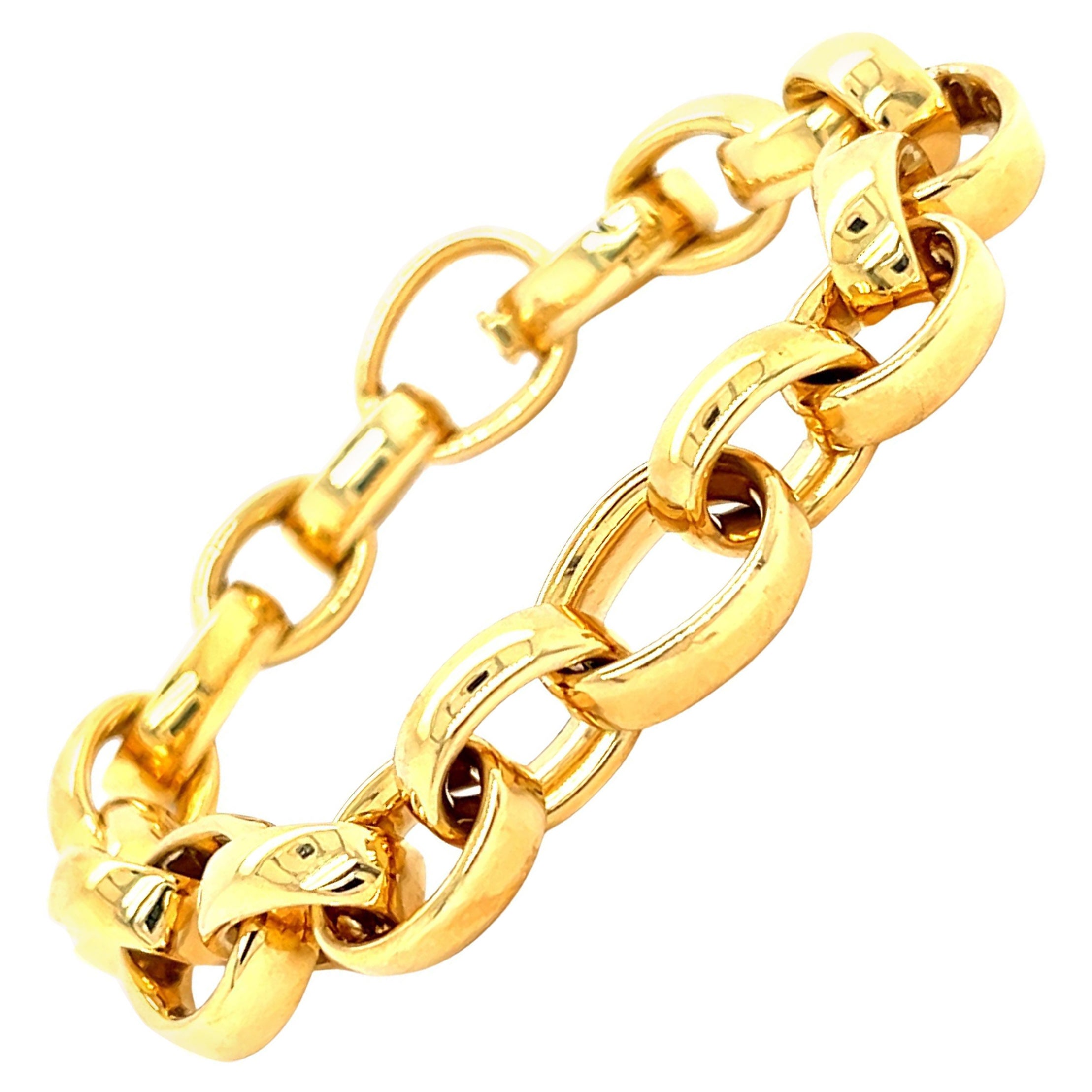 Bracciale Chaine in oro giallo 18 carati 30.16 GR in vendita