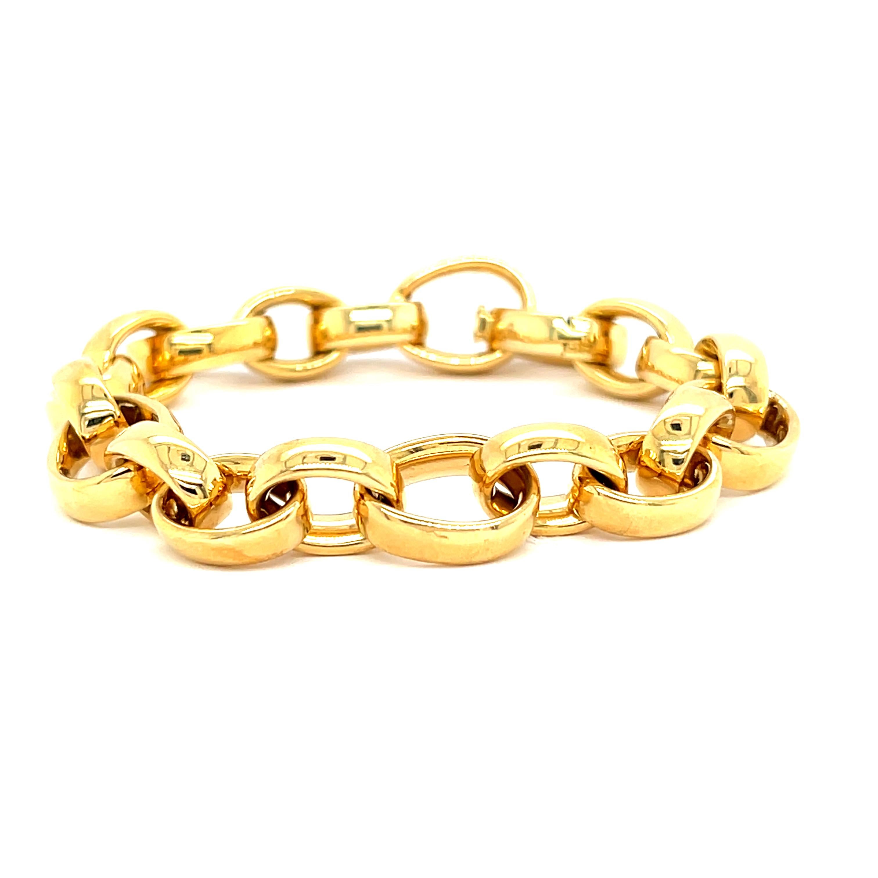 yellow Gold 18 Carats Chaine Bracelet In New Condition For Sale In Vannes, FR