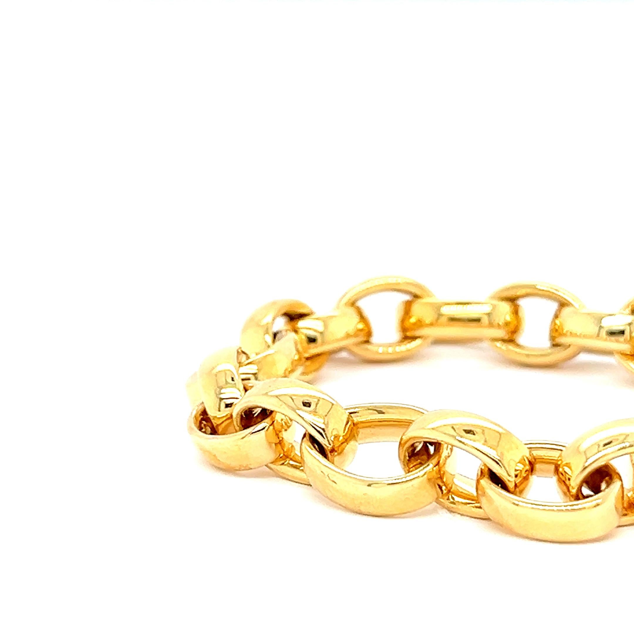 Women's yellow Gold 18 Carats Chaine Bracelet For Sale