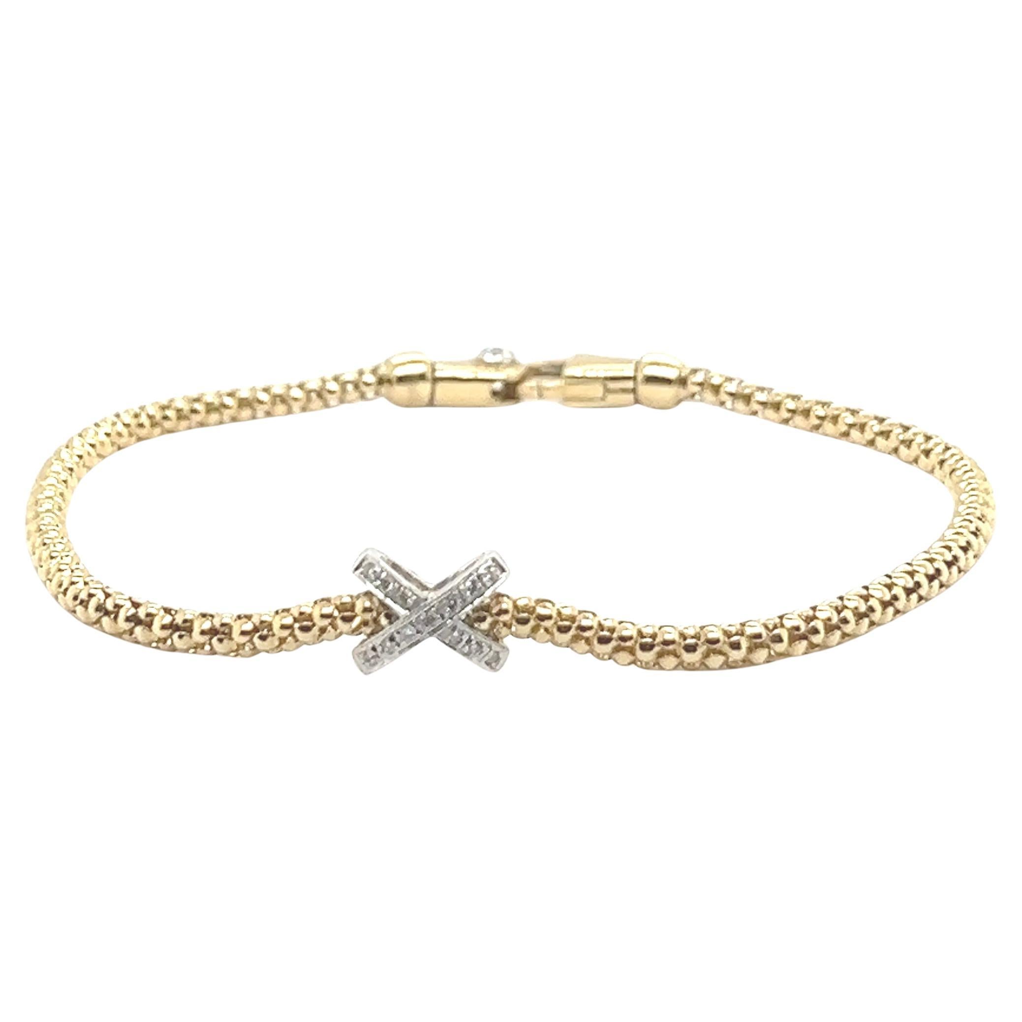 Yellow Gold 18 Carats Diamonds 0, 13 Carats Bracelet