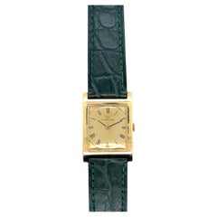 Gelbgold 18 Karat, grünes Armband, Universal-Uhren aus Genf