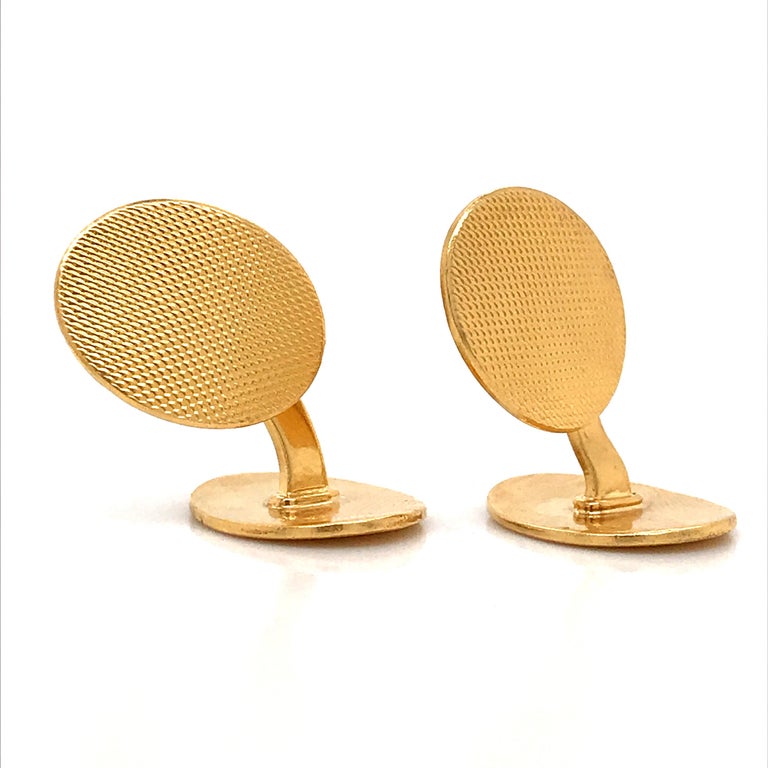 Yellow Gold 18 Karat Cufflinks For Sale at 1stDibs