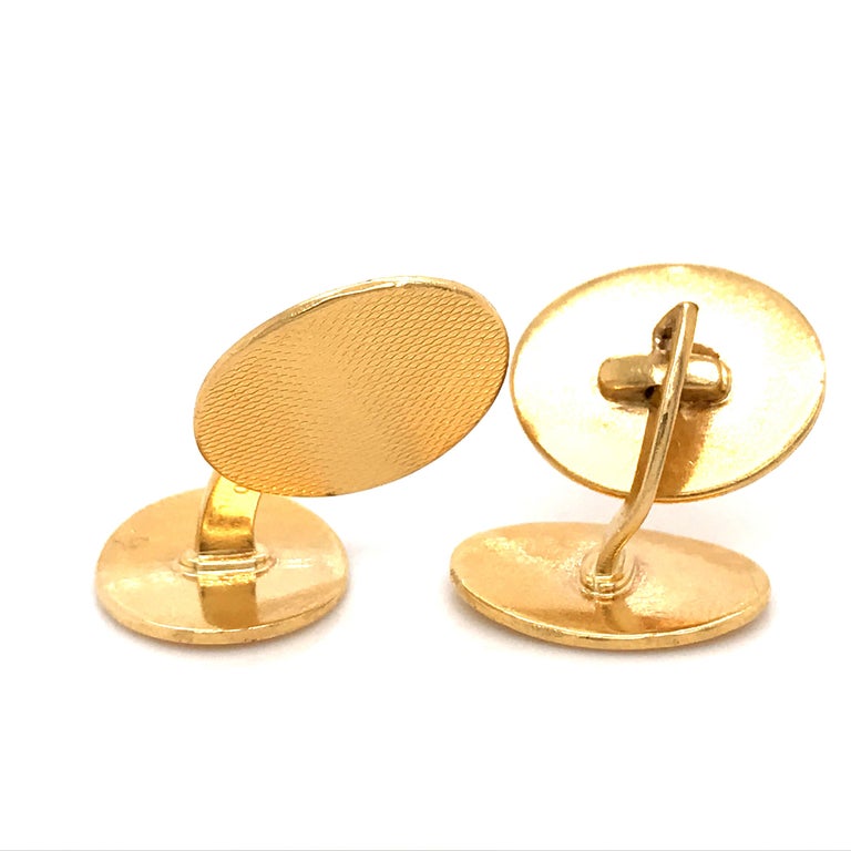 Yellow Gold 18 Karat Cufflinks For Sale at 1stDibs