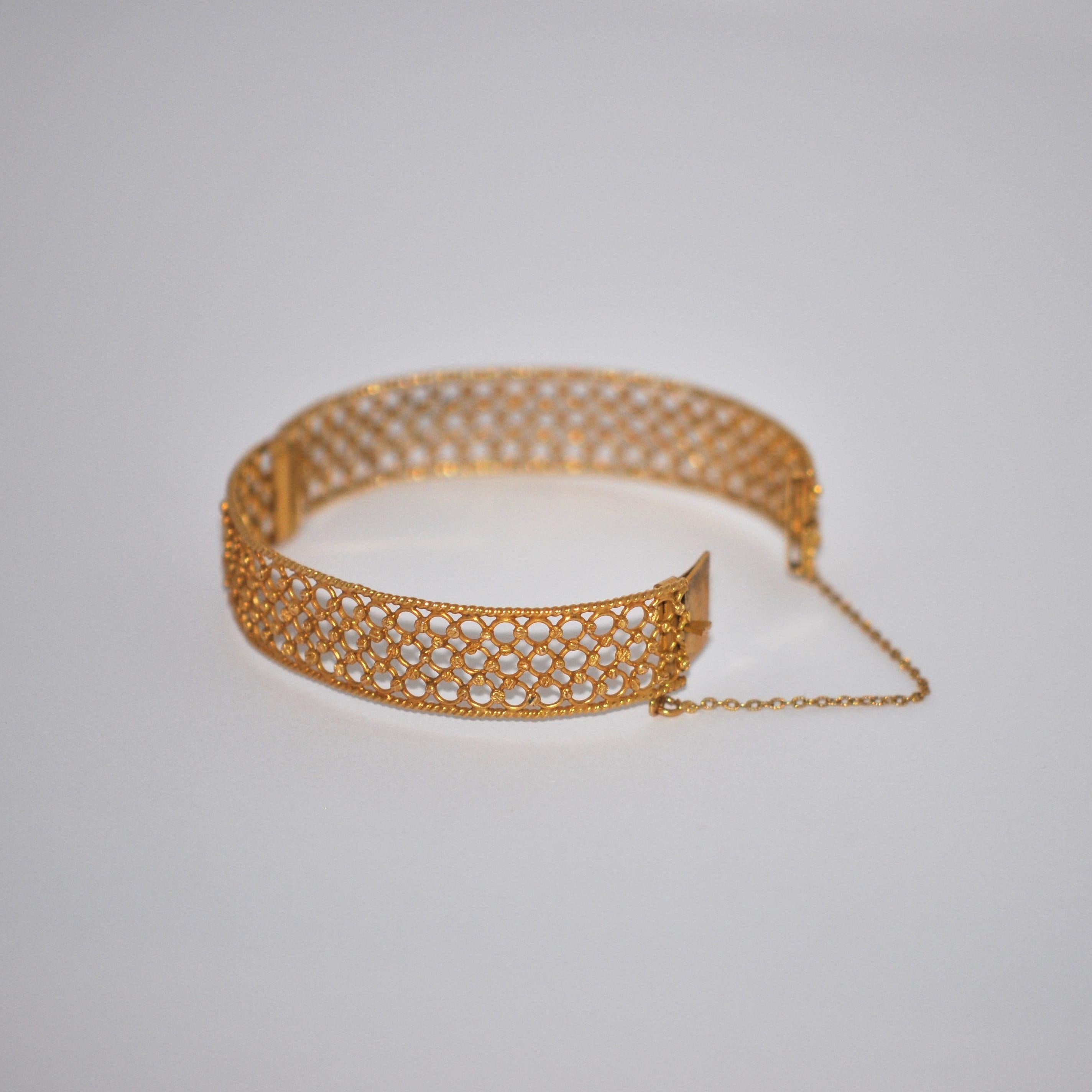 Yellow Gold 18 Karat Cuff Bracelet 1