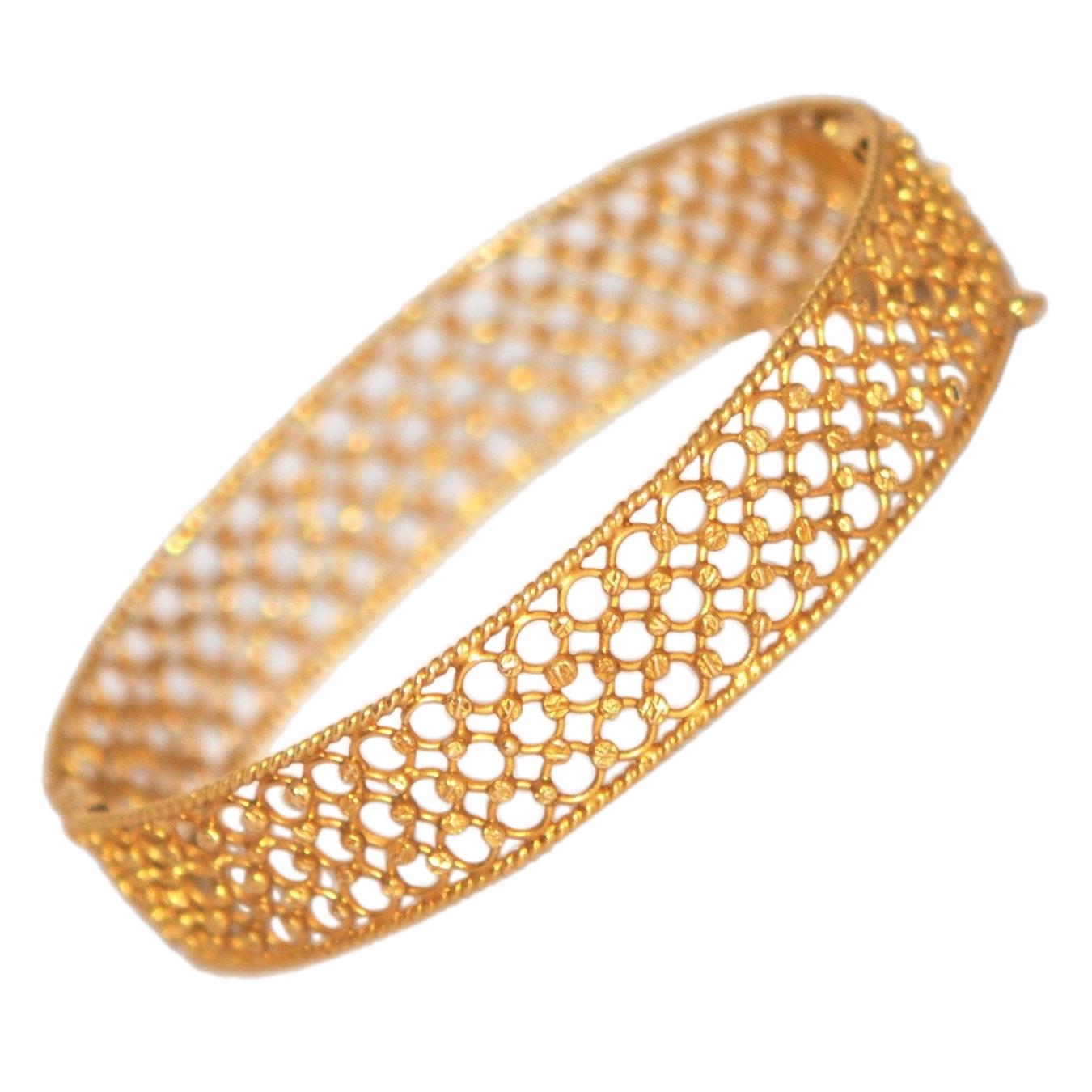 Yellow Gold 18 Karat Cuff Bracelet