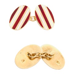 Yellow Gold 18 Karat Cufflinks, 1950s