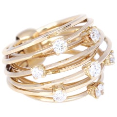 Yellow Gold 18 Karat Diamonds Ring