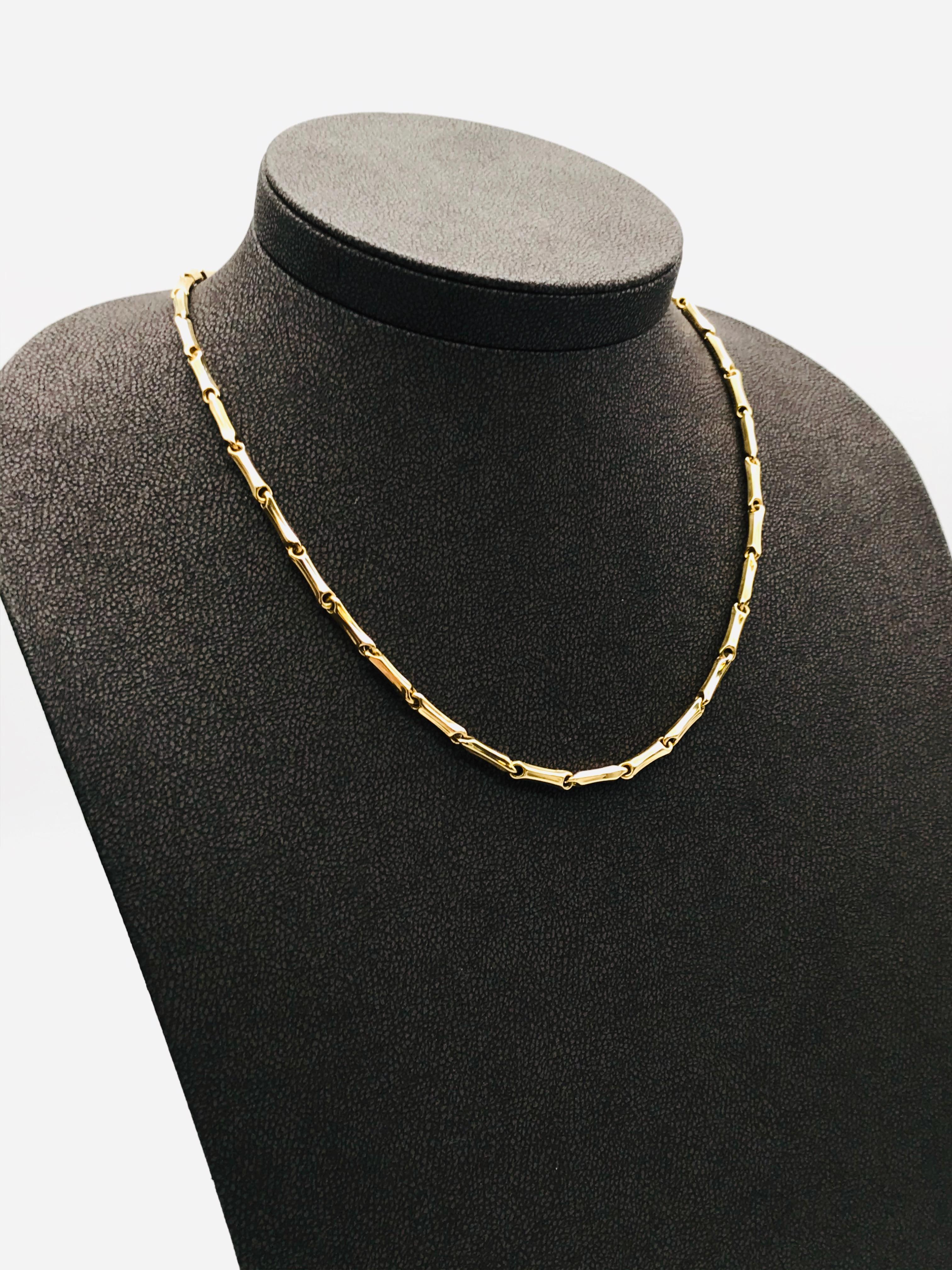 Artisan Yellow Gold 18 Karat Link Necklace