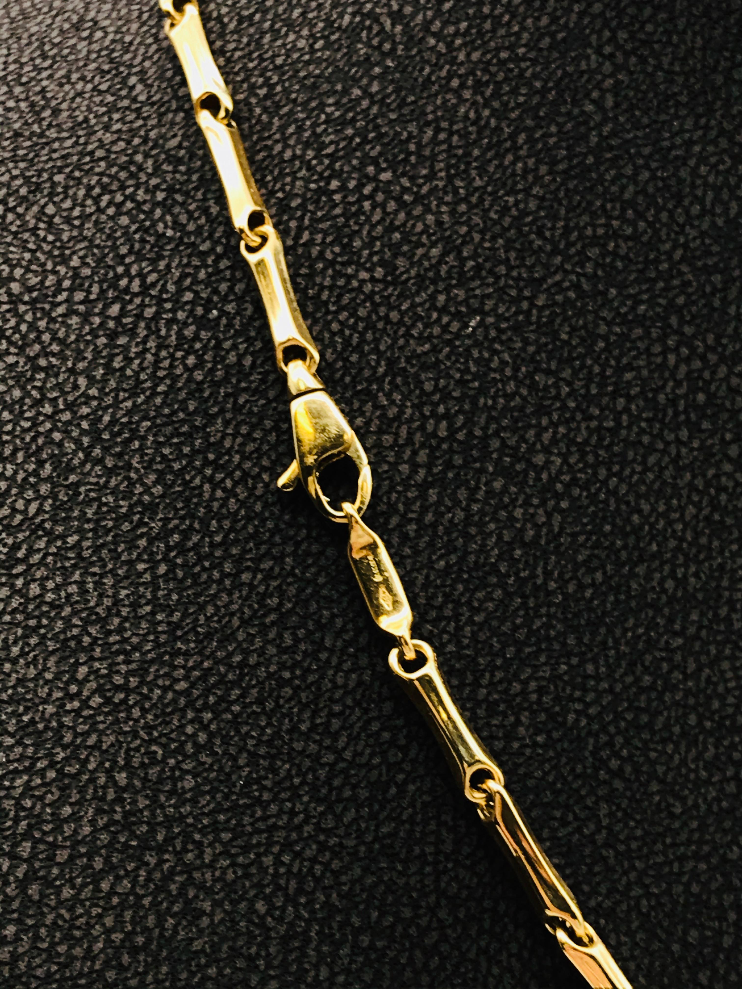 Women's or Men's Yellow Gold 18 Karat Link Necklace