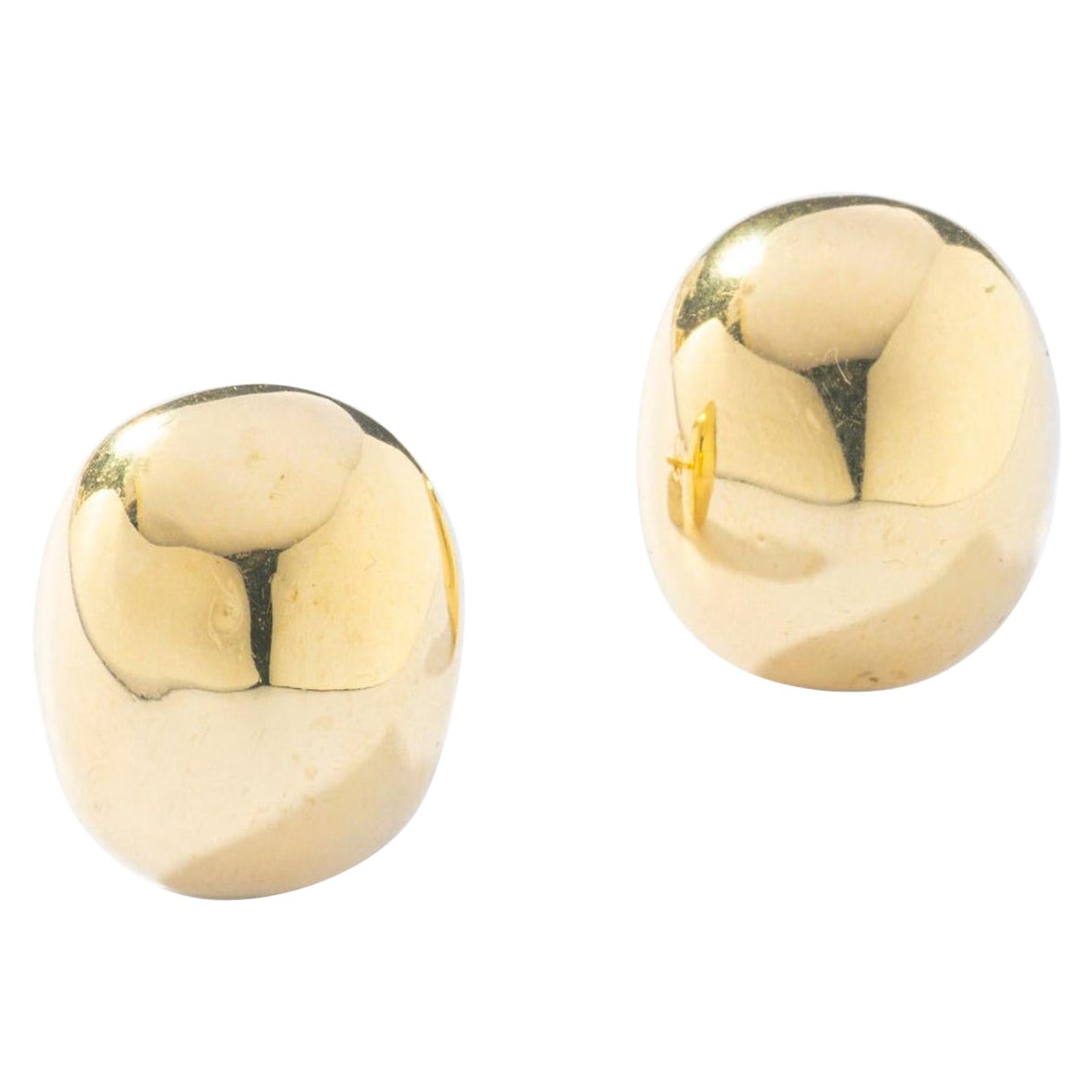 Orecchini a fagiolo in oro giallo 18K