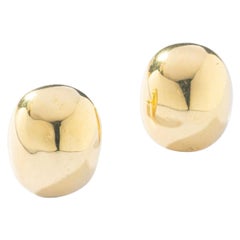 Orecchini a fagiolo in oro giallo 18K