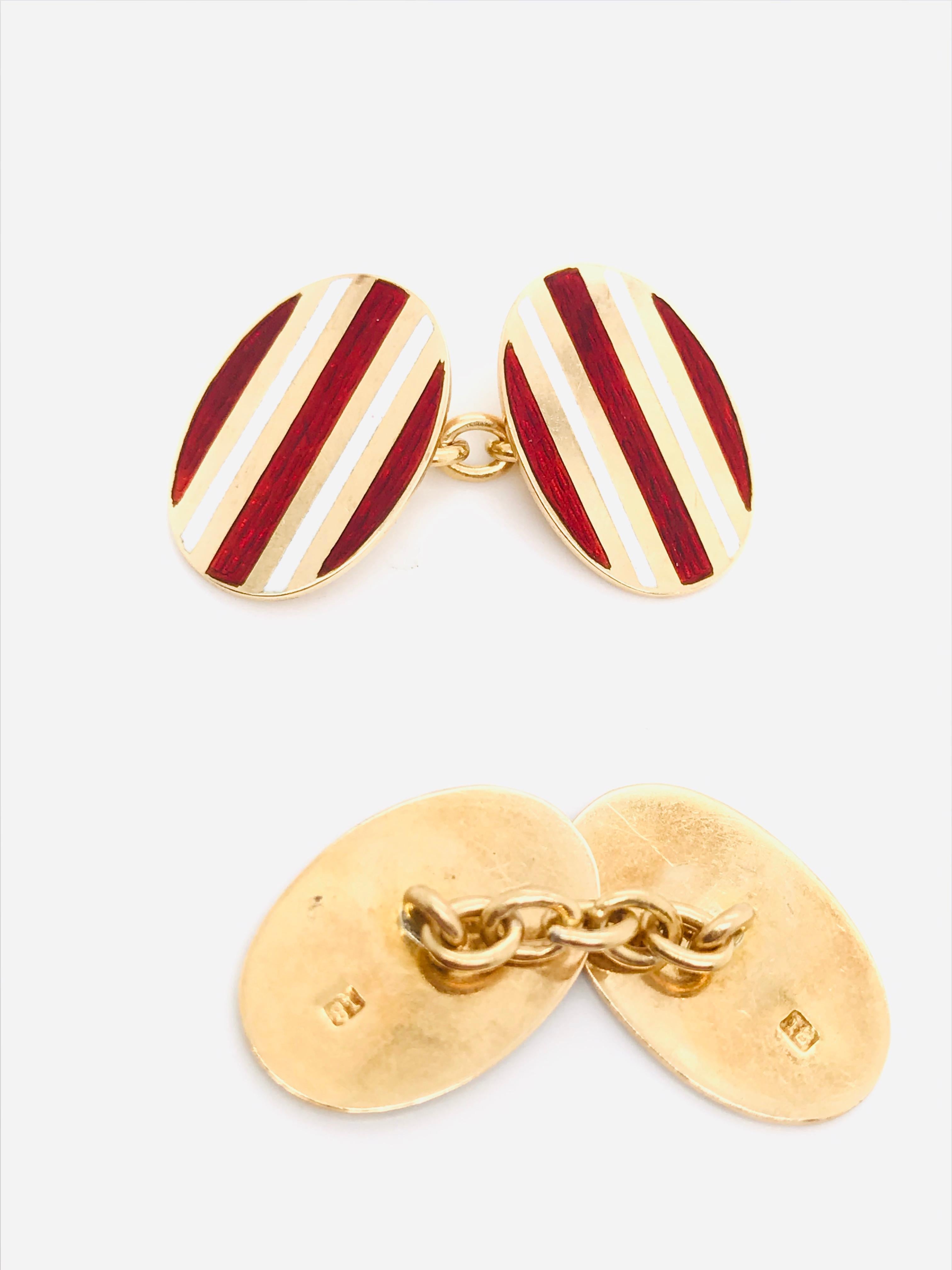 Yellow Gold 18 Karat Cufflinks, 1950s In New Condition In Vannes, FR