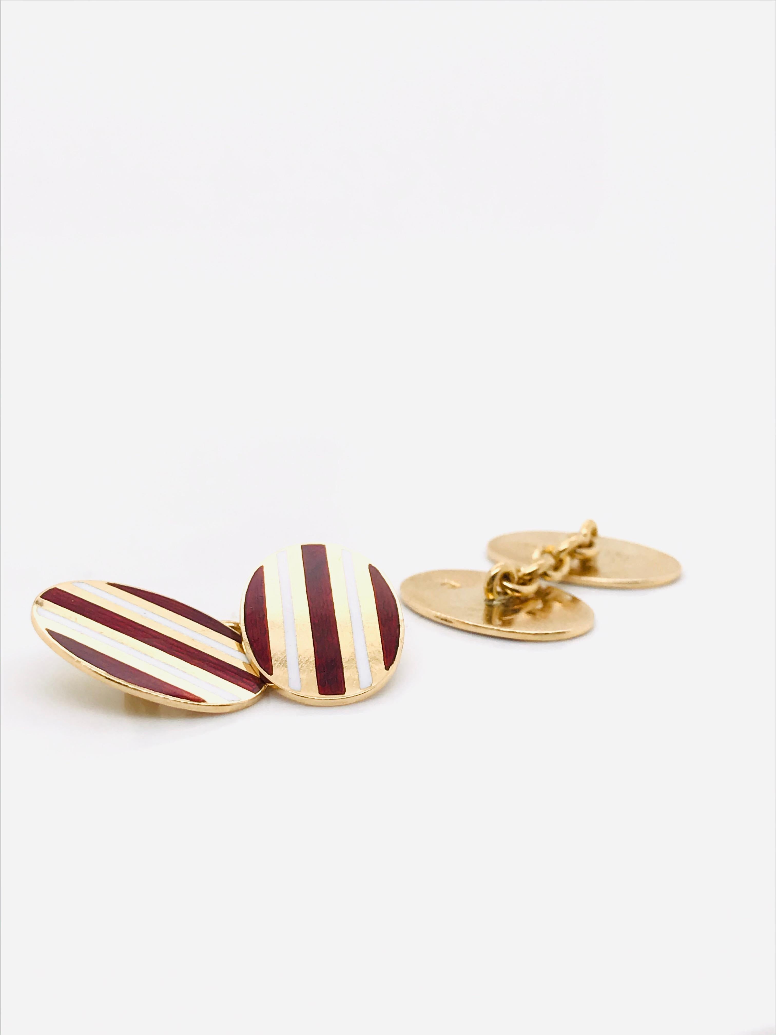 Women's Yellow Gold 18 Karat Cufflinks, 1950s