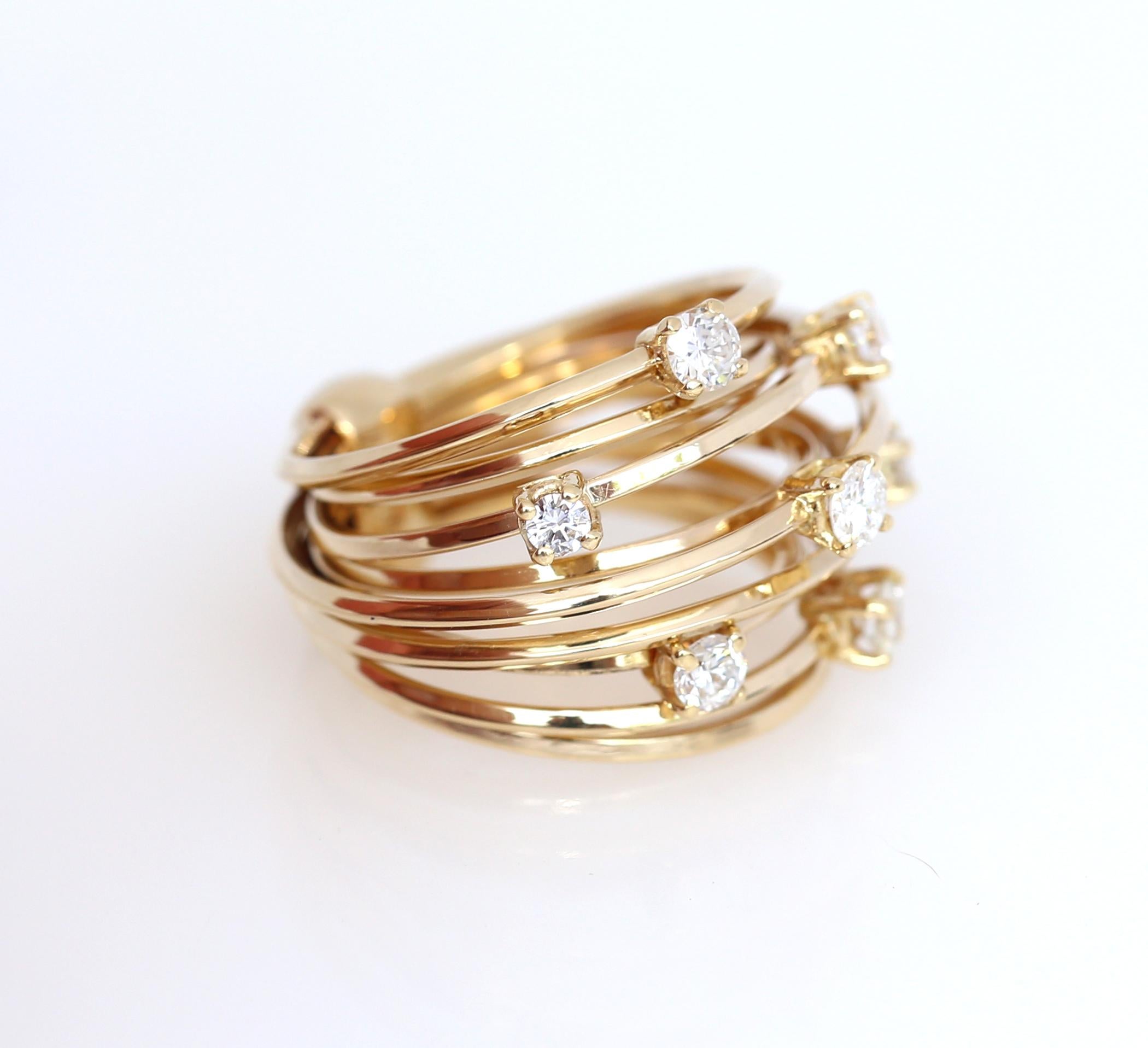 Yellow Gold 18 Karat Diamonds Ring 2