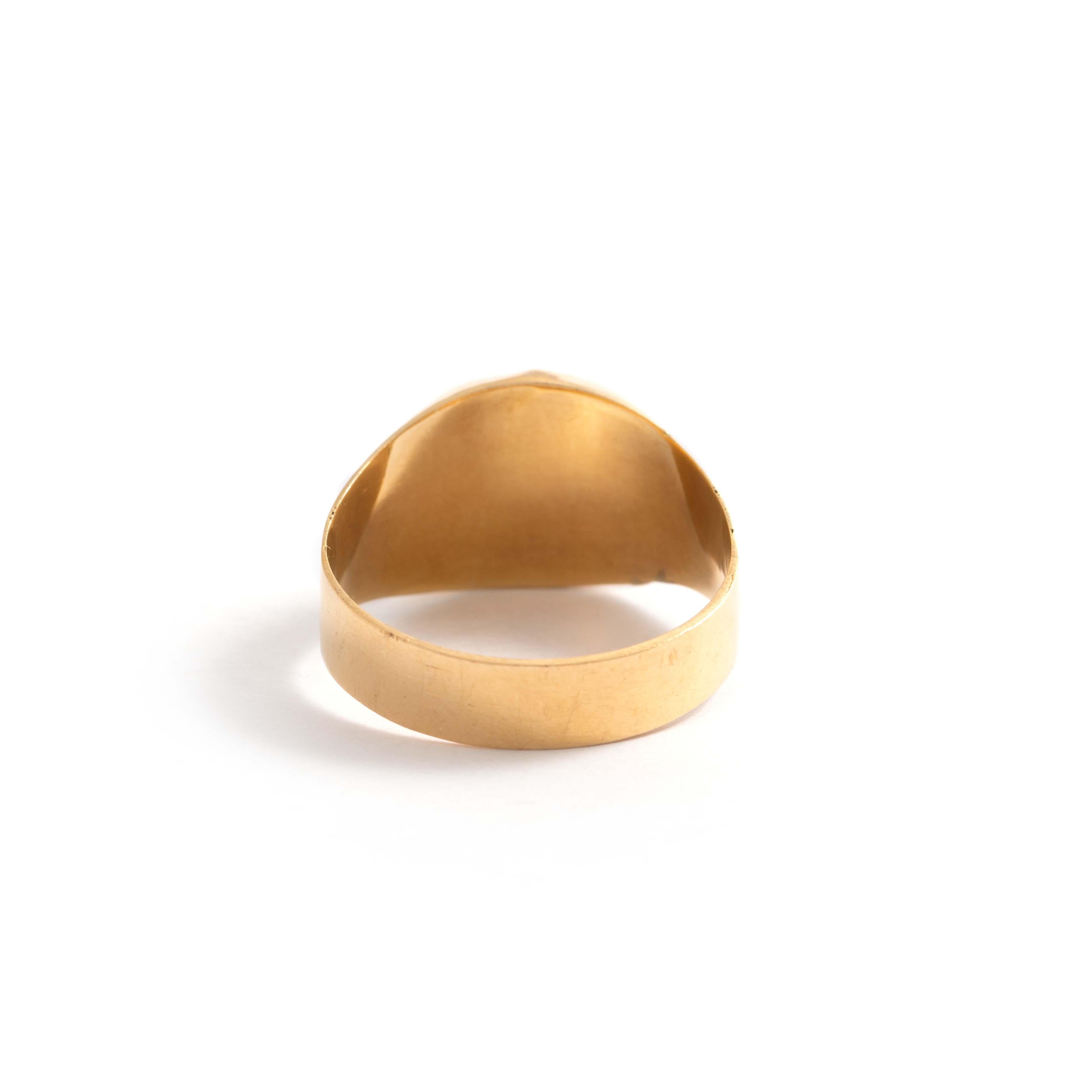 Women's or Men's Yellow Gold 18k Ring For Sale