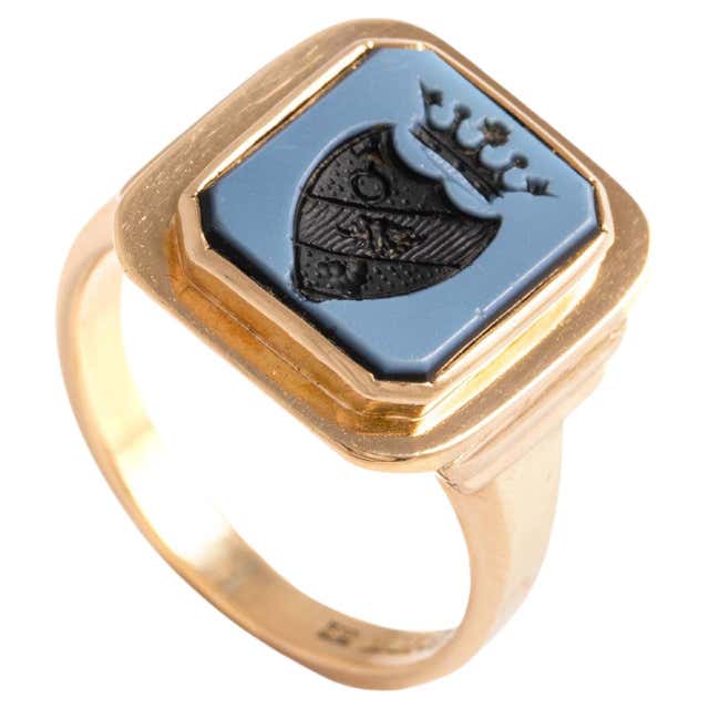 Romanov Yellow Gold Eagle Signet Ring at 1stDibs | romanov rings ...