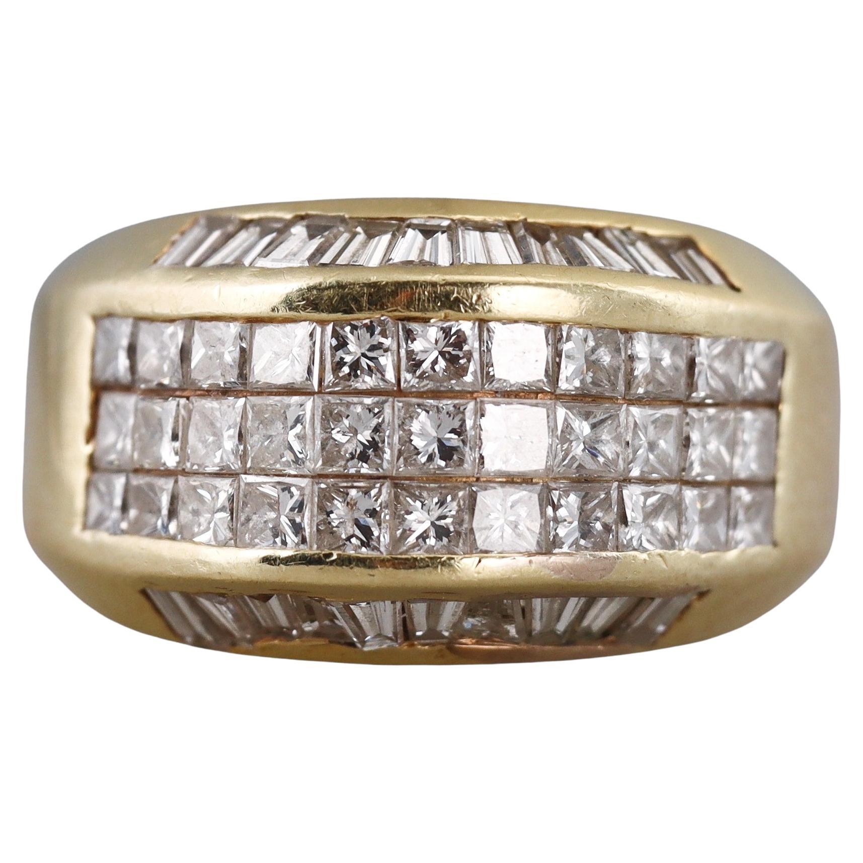 Bague en or jaune avec diamant de 2,40 carats