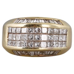 Bague en or jaune avec diamant de 2,40 carats