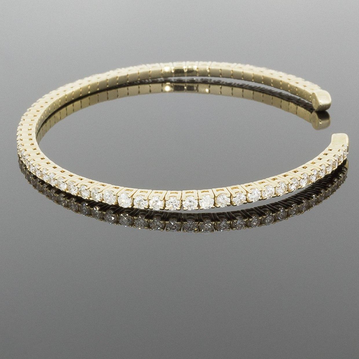 gold flexible bangle bracelet
