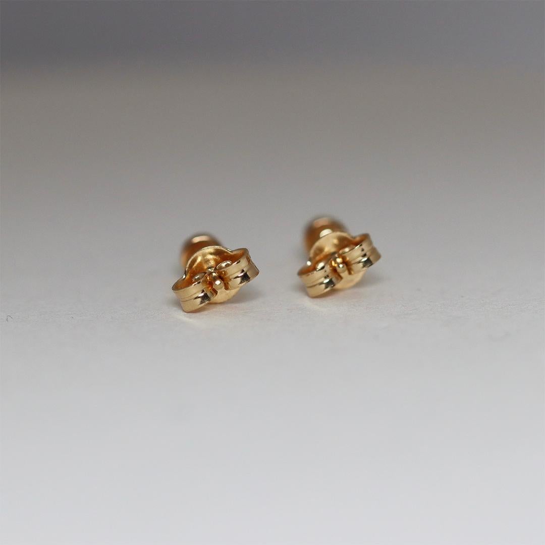 Boucles d'oreilles en or jaune 4 mm Tourmaline Paraiba Opale Diamant Mini Stack Side Neuf - En vente à Antwerp, BE