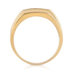 Yellow Gold 5 Stone 1/5 Carat Men's Diamond Ring