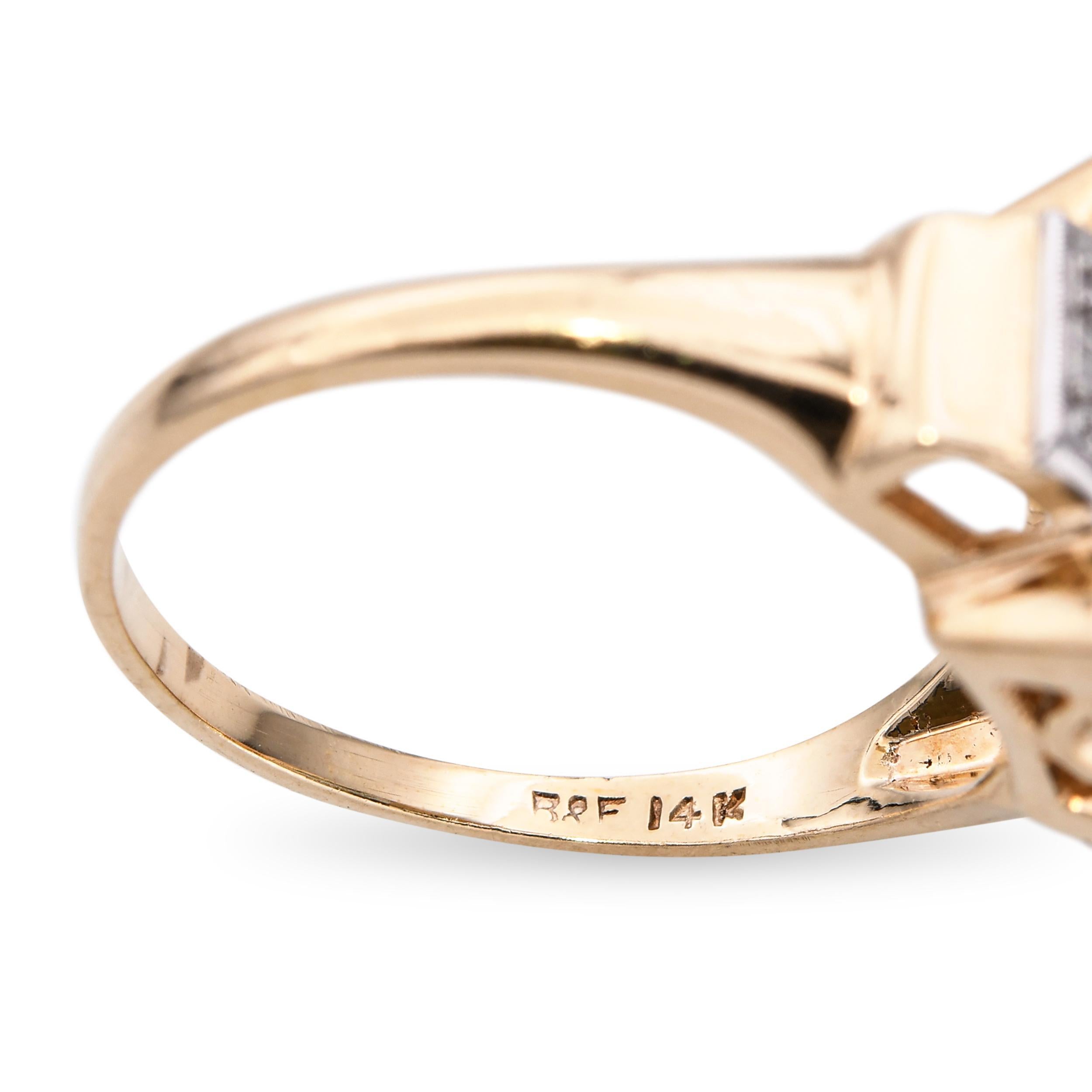 Bague en or jaune avec aigue-marine et diamant de 5,02ct en vente 3