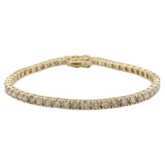 Gelbgold 6,64 Karat natürliche Champagner farbigen Diamanten Tennis Line-Armband