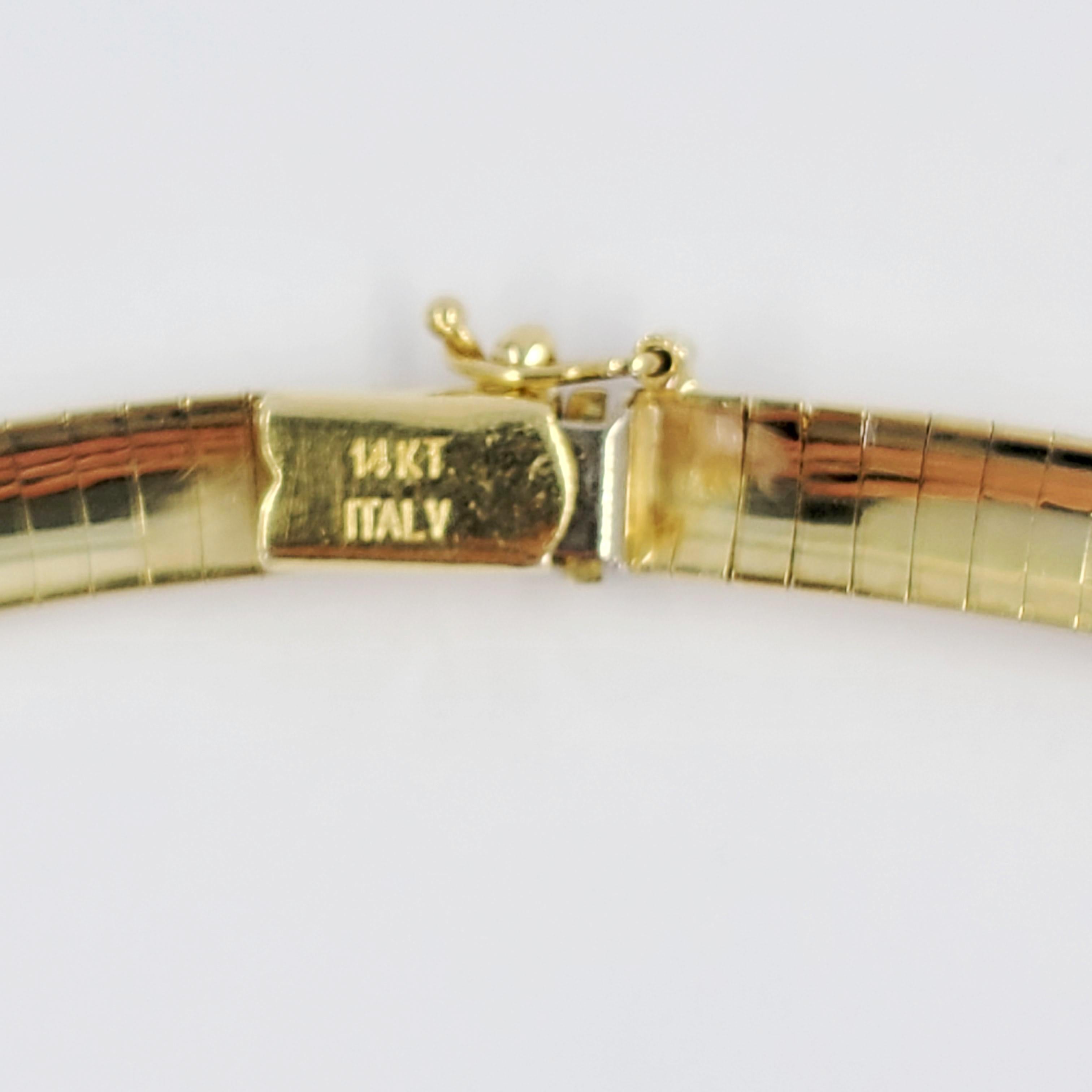 Gelbgold Omega-Halskette mit Gelbgold im Zustand „Gut“ im Angebot in Coral Gables, FL
