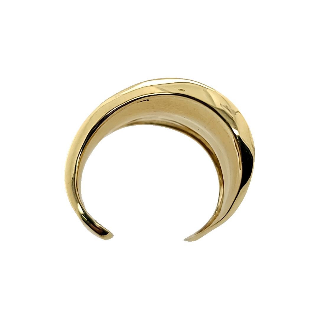 Men's Yellow Gold Adjustable Wide Wave Ring